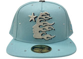 OG Logo Hat baby blue (Fitted + Rhinestones)